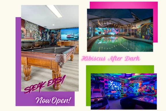 Glow in the dark game rm/HTD pool/Pool Table85”TVS